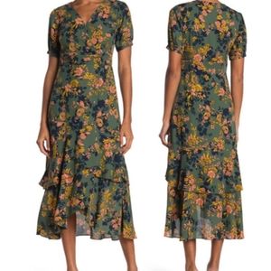 Nanette Lepore Green Floral Dress